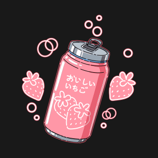 The cute pink strawberry bubble drink T-Shirt