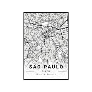 Sao Paulo Light City Map T-Shirt