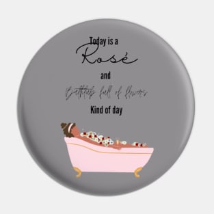 Rosé flowers bathtub relaxation Pin