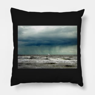 Rain clouds over the sea Pillow