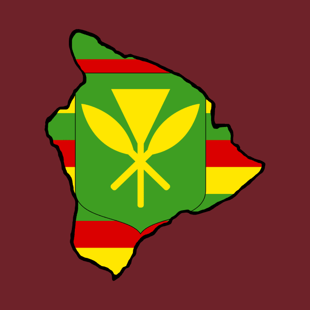 Big Island Kanaka Maoli Flag by Puna Coast