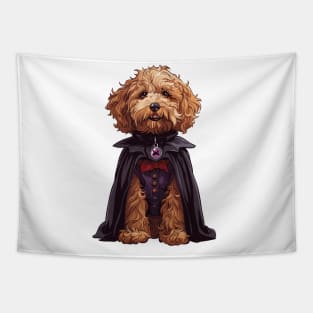 Cute Goldendoodle Dracula Tapestry