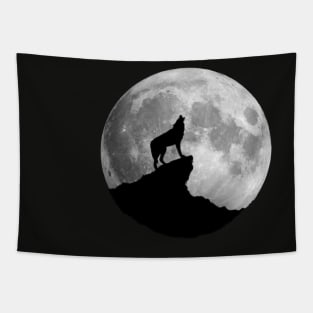 moon wolf t shirt Tapestry