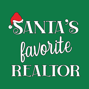 Santa’s Favorite Realtor Funny Real Estate Agent Christmas T-Shirt