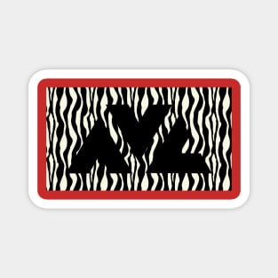 Asheville NC logo, zebra Magnet