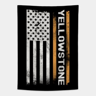 Vintage Yellowstone Flag Tapestry