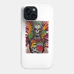 Heavy Metal scary creepy horror comic book Zombie Phone Case