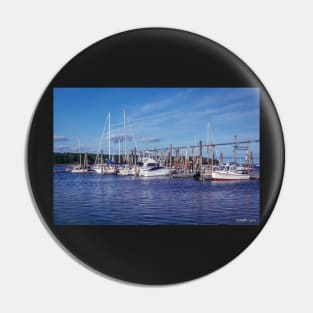 Boats at Belfast, Maine USA Pin