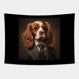 Cavalier King Charles Spaniel Dog in Suit Tapestry