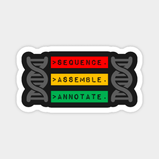 Bioinformatics Genome Sequence Assemble Annotate Traffic Light Labels Magnet