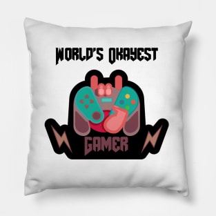 World's Okayest Gamer Pillow