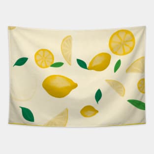 Lemon fun bright pattern Tapestry