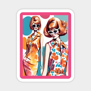 Vintage fashion divas Magnet