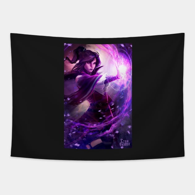 Violet Flames Tapestry by Cyan-Orange