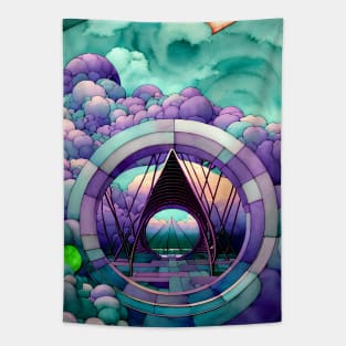 Trippy Abstract Geometric Tapestry