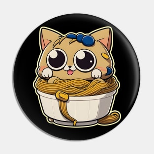 I Just Really Love Ramen - Cat Anime Kawaii japanese Pin