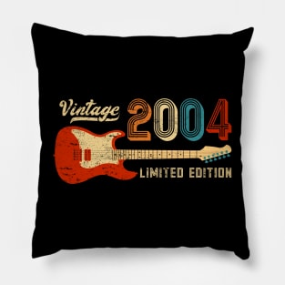 Vintage 2004 Birthday Retro Guitarist Guitar Lover Pillow