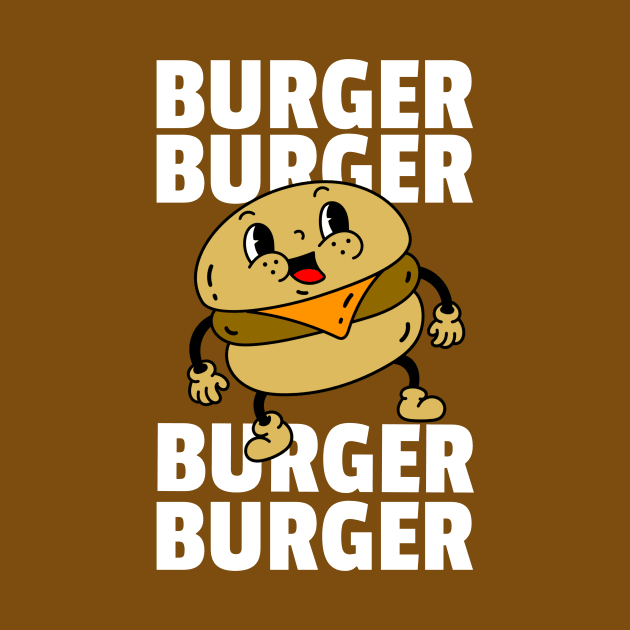 BURGER Time Funny Hamburger by SartorisArt1