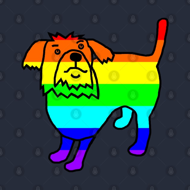 Cute Rainbow Dog by ellenhenryart