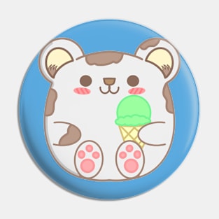 Hamster eating ice cream Pin