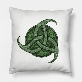 Trinity Knot - Green Pillow