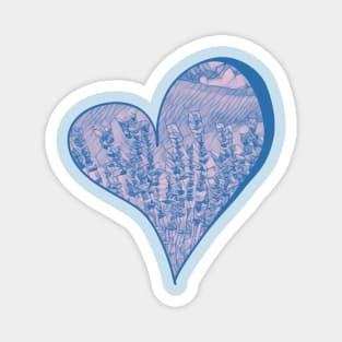 Lavender Heart Image Magnet