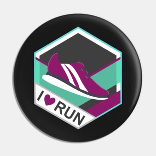 I love to run - Running Lovers Pin