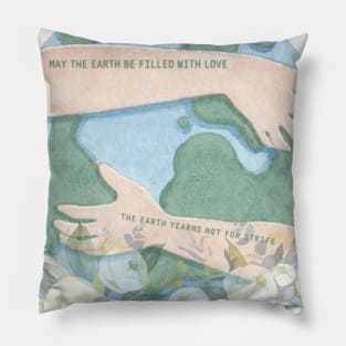 Earth in Our Hands: A Symphony of Nature Design Pillow