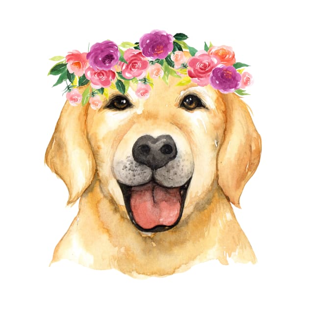 Cute Golden Retriever Adorable for Dog Lovers on Apparel & Accessories Gifts by MIRgallery