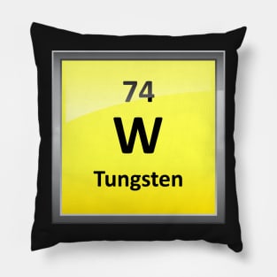 Tungsten Periodic Table Element Symbol Pillow