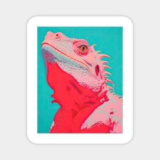 Iguana Duotone Neon Magnet