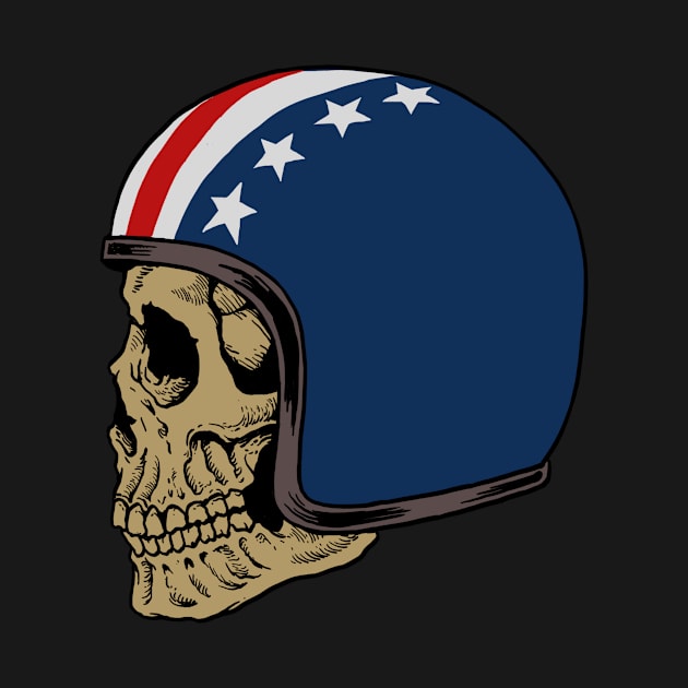 Skull helmet illustration by Goyzilla