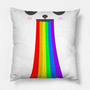 Panda Rainbow Comic Cute Colourful Funny Gift Love Pillow