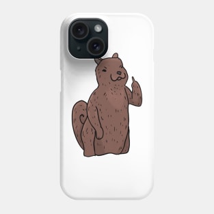 Grumpy Squirrel Holding Middle finger funny gift Phone Case