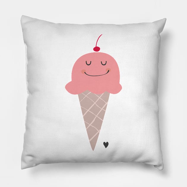 ice cream love Pillow by spaghettis