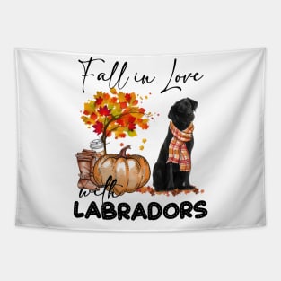 Fall In Love Scarf  Black Labrador Tapestry