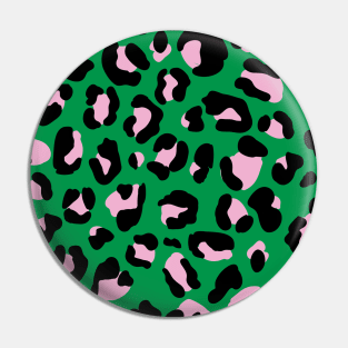 Pink and Kelly Green Leopard Print Pin