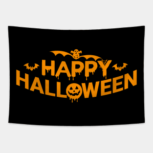 Happy Halloween Text Tapestry