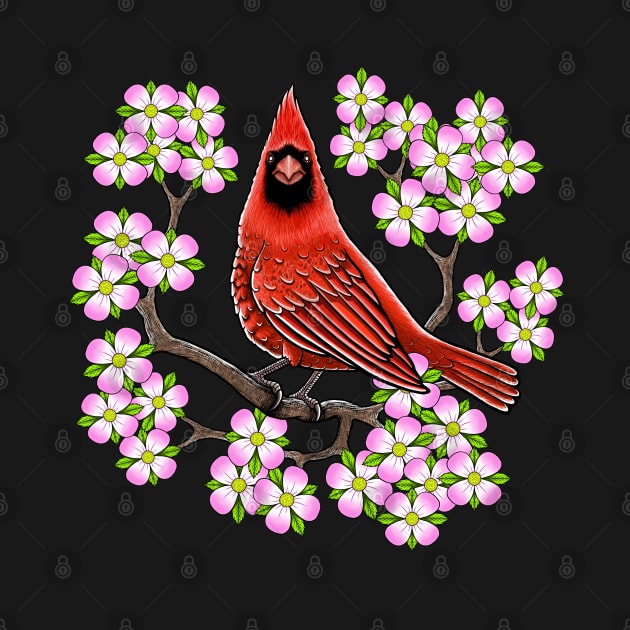 Red Cardinal dogwood flower North Carolina Virginia by Artardishop