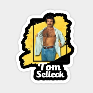 Tom Selleck//Yellow Splash Magnet