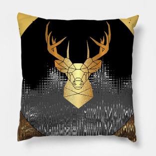 Deer luxury trendy art Pillow