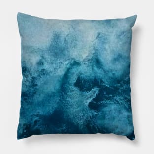 Blue watercolor gradient  design Pillow