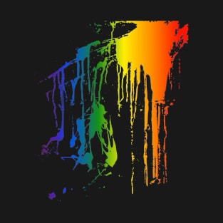 Gay Rainbow Paint Splash T-Shirt