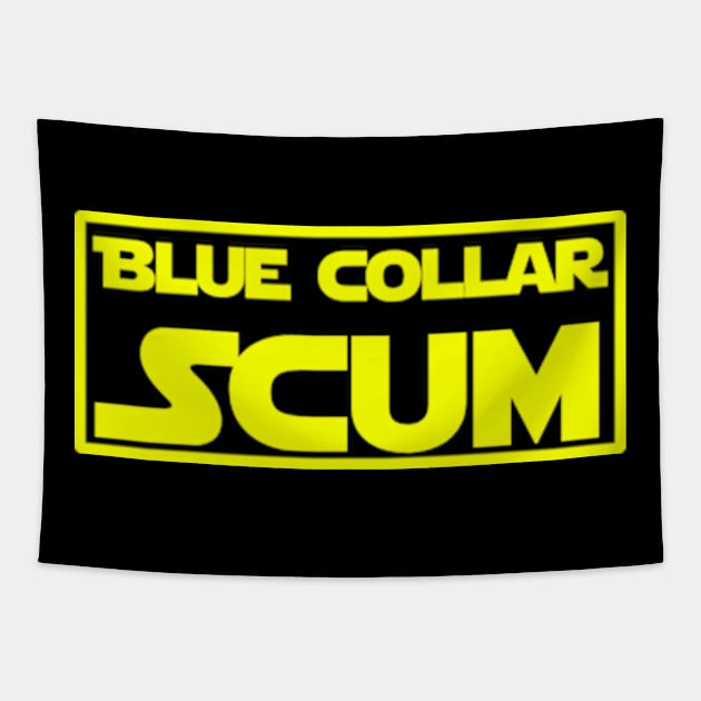 Blue collar scum Tapestry by DarkwingDave