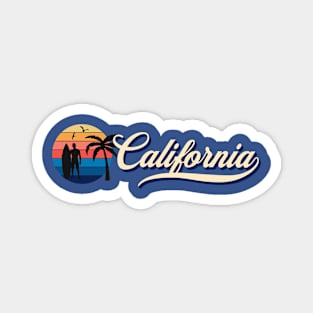 Retro California Surfing Magnet
