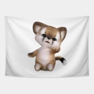 Aorable happy cute furry Puma Tapestry