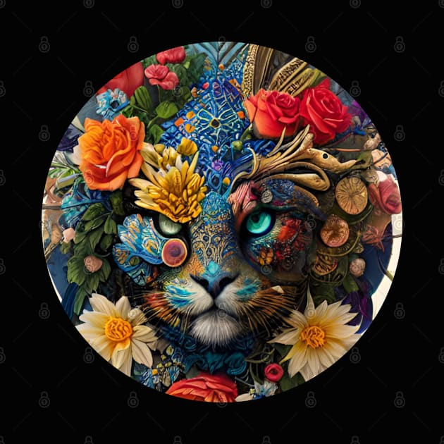 Floral Lion by Kat Heitzman