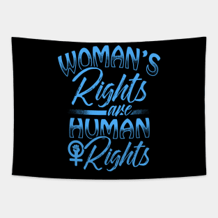 Woman's Rights Are Human Rights Design Tapestry