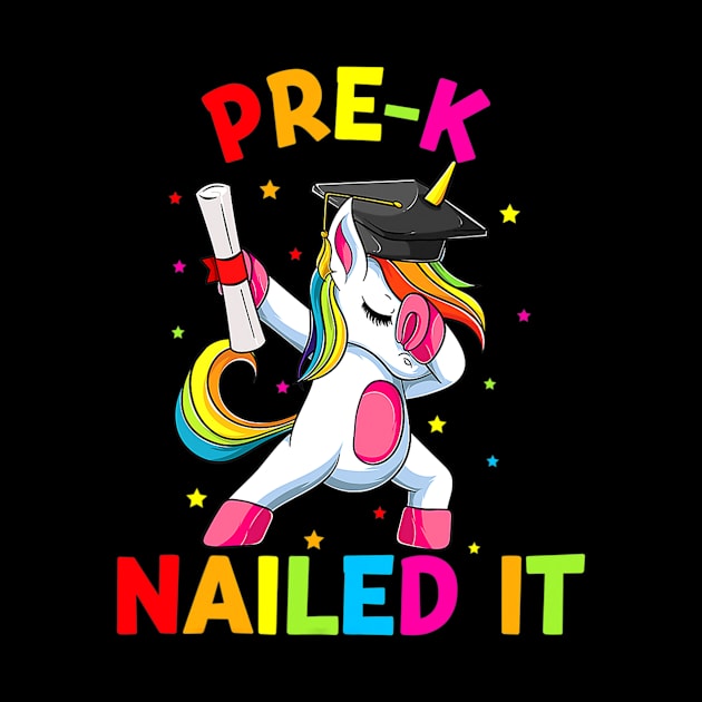 Pre-K Graduation Dabbing Unicorn by jerranne