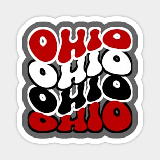 Retro Groovy Ohio Magnet